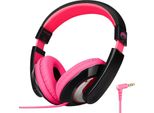 Cuffie Per Bambini Con Cavo, Regolabili, Suono Stereo, Jack Aux Da 3,5 Mm, Cuffie Over Ear Per Scuola, Ragazzi, Ragazze, Tablet, Cellulare, Pc (Nero)