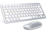 Combinazione Di Tastiera E Mouse Wireless Compatibile Con Macbook Pro/Air, Imac, Imac Pro, Mac Mini, Mac Pro, Layout Qwertz De, Argento