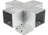 Giunto Angolare Per Pergola Per Pali Da 7 X 7 Cm Modello A Croce - Per Pezzo