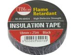 Timco - Nastro Isolante In Pvc - Nero (Dimensioni 25 M X 18 Mm - 10 Pezzi)