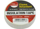Timco - Nastro Isolante In Pvc - Bianco (Dimensioni 25 M X 18 Mm - 10 Pezzi)