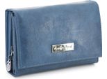 Portafoglio Da Donna Con Molti Scomparti, Borsellino Da Donna In Pelle Finta, Borsellino Da Donna (Blu)