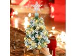 Jayseuw Albero Di Natale Artificiale Led Abete 40 Cm Albero Di Natale Illuminato Decorazione Natalizia Albero Decorativo Di Luci, Argento