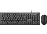 Set Tastiera E Mouse Cablati, Tastiera Per Pc Con Cavo, Resistente Agli Schizzi, Ergonomica, Porta Usb, Pc/Laptop, Windows/Macos, Ufficio Qwertz