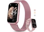 Smartwatch Da Donna Sanorum, Orologio Fitness Da 1,47", Frequenza Cardiaca, SPO2, Monitor Del Sonno, 24 Modalità Sportive, Notifiche, Impermeabile"