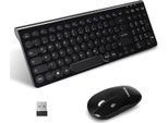 Tastiera E Mouse Senza Fili, Silenzioso, Ricevitore Usb Da 2,4 Ghz, Mouse Senza Fili Con Pulsante Dpi, Per Pc, Laptop, Layout Qwertz Tedesco A Batteria