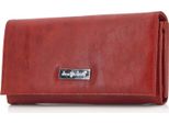 Portafoglio Da Donna Con Molti Scomparti Per Carte - Portafoglio In Ecopelle - Borsellino Da Donna (Rosso)