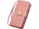 Portafoglio Donna Grande Molti Scomparti, Portafoglio In Pelle Grande Con 24 Scomparti Per Carte, Portafoglio Lungo Rfid Donna Con Scomparto Per Cellulare Zip