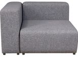Modulo Divano 'Suldal' Elemento Angolare Con Bracciolo A Sinistra 110 X 109 X 68 Cm Tessile Grigio