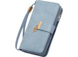 Portafoglio Donna Grande Con Molti Scomparti, Portafoglio In Pelle Donna Grande Con 24 Scomparti Per Carte, Portafoglio Donna Rfid Lungo Con Scomparto Per Cellulare