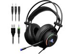 Cuffie Da Gioco Con Microfono E Luce Led, Ingresso Da 3,5 Mm, Per Pc, PS4, Xbox One, Nintendo Switch E Altro Ancora