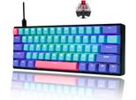 Tastiera Da Gioco, Retroilluminazione Rgb, Anti-Ghosting Nkro, Tasti Macro Programmabili, 61 Tasti Sostituibili A Caldo Per PS4 (Gateron Optical Red, 61 Joker)