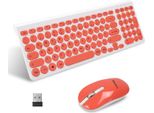 Set Di Tastiera E Mouse Wireless, Mouse E Tastiera Ergonomici, Tastiera E Mouse Wireless Per Pc, Layout Qwertz Tedesco, Tasti Silenziosi Di Tastiera E Mouse