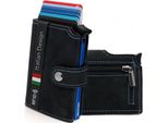 Portafoglio Sottile Schermato Con Scomparto Per Monete Per Uomini E Donne | Portacarte Con Scomparto Per Monete, Protezione Rfid E Anti-Clonazione | Per Banconote, Monete E 9 Carte Di Credito