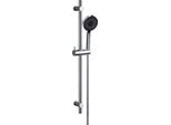 Asta Doccia In Acciaio Inox Con Soffione 70 Cm Cromato, Set Doccia Con Doccetta A 3 Getti E Supporto Per Soffione E Tubo Flessibile Asta Doccia Set Soffione