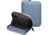 Donna, Portafoglio Con Cerniera E Molti Scomparti, Portafoglio In Pelle, Portacarte Con Protezione Rfid E Molti Scomparti, Portafoglio Piccolo E In Formato Corto