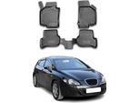 2005-2012 Seat Leon Tappetini Tpe Nero 4 Pezzi