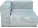Modulo Divano 'Suldal' Elemento Angolare Con Bracciolo A Sinistra 110 X 109 X 68 Cm Cordino Azzurro