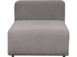 Modulo Divano 'Suldal' Elemento Di Seduta Sezione Centrale 110 X 83 X 68 Cm Tessuto Grigio