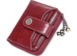 Portafoglio Da Donna Piccolo, Borsellino Da Donna In Vera Pelle, Con Scomparto Per Monete Portafoglio A Cerniera Piccolo E Portacarte Con Blocco Rfid