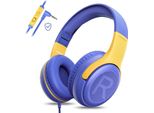 Cuffie Per Bambini, Cuffie Per Bambini Con Microfono, Cuffie Over Ear Scuola/Viaggio/Pc/Tablet, Limitatore Di Volume 85/94Db Condivisione Audio