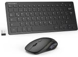 Set Wireless, Layout Qwertz Tedesco, Set Di Mini Tastiera E Mouse Wireless A 2,4 Ghz, Connessione A 15 M Di Distanza, Tastiera Wireless Silenziosa Con Mouse