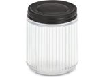 Barattolo In Vetro Con Coperchio In Metallo Kitchen Essentials, Vetro Scanalato, 520 Ml