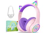 Cuffie Per Bambini Con Borsa, Cuffie Bluetooth Wireless E Cablate Per Bambini, Cuffie Over Ear Pieghevoli E Regolabili Per Bambini Per La Scuola