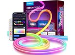 Gaoxun Striscia Led Al Neon 3 M, Controllo App Rgbic Wifi, Impermeabile IP65, Funzione Fai Da Te, Sincronizzazione Musicale, Musica