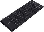 Tastiera In Silicone, Tastiera Pieghevole 85 Tasti Tastiera Portatile, Cavo Usb Impermeabile Rollup Tastiera Morbida Per Pc (Nero)