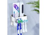 Portaspazzolino Portaspazzolino Elettrico, Portaspazzolino Da Parete Senza Trapano, Distributore Di Dentifricio Da Bagno, Spazzolini In Acciaio Inox Agganciabili