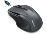 Con Jiggler, Mouse Ricaricabile Senza Fili (Tre Modalità: Bt 5.0/3.0 + 2.4G), 4800 Dpi, Mouse Senza Fili Ergonomico E Silenzioso Per Computer Portatili, Mac Os, Android, Windows