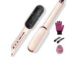 Tymo -Ring Plus Ionic Hair Straightening Comb - Spazzola Lisciante - Rivestimento In Nano-Titanio Calore Uniforme, 9 Impostazioni Di Temperatura Schermo Lcd, Oro