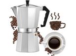 Fainfun Caffettiera 700 Ml, Caffettiera Italiana, Caffettiera, Moka Espresso, Macchina Moka, Fornello A Gas In Ceramica, Alluminio, Argento, Carta Filtro