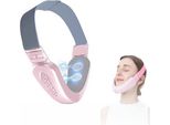 Massaggiatore Elettrico Per Il Viso A V, Dispositivo Ems Per Il Lifting Del Viso A V, Pulsante Per Il Massaggio Antirughe (Rosa)