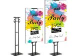 Supporto Per Poster, Regolabile In Altezza Fino A 75 Pollici, Bifacciale, Supporto Per Cartelli Con Base Robusta, Supporto Per Cartelli A Pavimento, Supporto Per Banner Con Base Ammortizzata Per Presentazioni, Per Lavagna