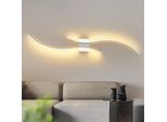 Zmh Lampada Da Parete Led Da Interno14W 1800Lm Lampada Da Corridoio 100CM Lampada Da Scala Bianca Design Moderno A Onda 3000K Bianco Caldo Illuminazione Da Parete Minimalista Per Camera Da Letto Soggiorno Corridoio Scala Cucina