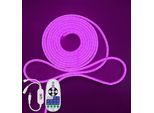 Striscia Led Al Neon Wifi, Striscia Flessibile A Diffusione Impermeabile Da 12 V 5 M, Controllo Tramite App Intelligente, Sincronizzazione Musicale, Telecomando Compatibile Con Alexa Google Assist