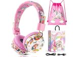 Cuffie Per Bambini, Cuffie Per Bambini Bluetooth, Cuffie Per Ragazze Cat Ear Over-Ear Con Luce Led Cuffie Stereo Pieghevoli Senza Fili, Cuffie Per Bambini