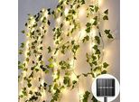 Luci Solari Da Esterno, Luci Dell'edera 120 Led 12 M, Resistenti Alle Intemperie, 8 Modi Giardino, Balcone, Terrazza, Decorazione Della Stanza