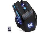 Mouse Senza Fili, 4000 Dpi, 7 Pulsanti, Led, 2,4 Ghz Con Ricevitore Usb, Design Ergonomico, Mouse Ottico Da Gioco Senza Fili, Mouse Senza Fili Per Pc, Laptop, Mac