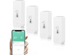 Jadeneshay Wifi - Termometro Igrometro, Tuya -Smart - Sensore Di Temperatura, Misuratore Di Umidità Interna, Igrometro -App - Allarme Di Notifica -Remote -Mon