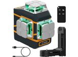 Cigman CM-801 Dispositivo Di Livellamento Laser 3D - 3X360°, Laser Verde, IP54, Telecomando