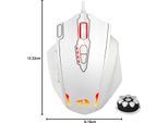 Redragon M908 Impact Rgb Led Mmo Mouse Con Pulsanti Laterali, Mouse Ottico Da Gioco Cablato Con 12.400 Dpi, Alta Precisione, 20 Programmabili