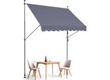 Tenda Da Sole Per Balcone Tenda A Morsetto Tenda Da Sole A Manovella 250X120Cm Grigio