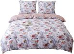 Biancheria Da Letto In Raso 160X200Cm Fiori Di Prato Rosa