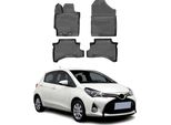 2012-2024 Toyota Yaris Hybrid P13 Tappetini Tpe Nero 4 Pz