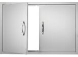 Porta Di Accesso Al Barbecue, 915 X 610 X 46 Mm, Doppia Porta Per Cucina Esterna, Porta In Acciaio Inox Ad Incasso, Porta Verticale A Parete Con Maniglie, Per Isola Barbecue, Stazione Barbecue, Mobile Esterno, Ecc.