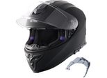 Casco Integrale Moto Motocross Casco Moto 59-60Cm Nero Taglia L