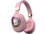 Cuffie Bluetooth Rosa Per Bambini Sopra L'orecchio Con Microfono Per La Scuola, Ragazzi Senza Fili, Ragazze, Con Cancellazione Del Rumore Sulle Cuffie Bluetooth Per Bambini